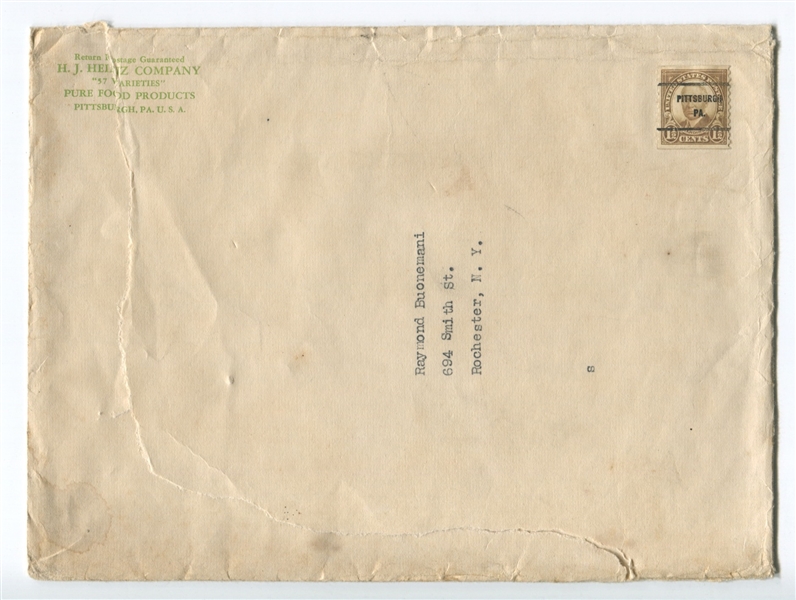 F277 Heinz Famous Air Pilots Album, Mailing Envelope and Brochure