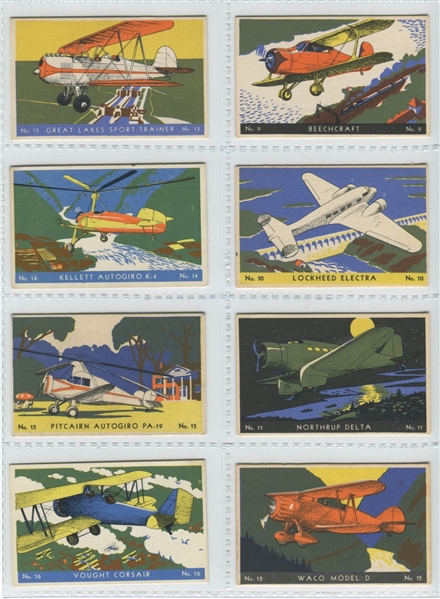 F277-2 Heinz Cereal Complete Airplanes Art Deco Style Set of (25)