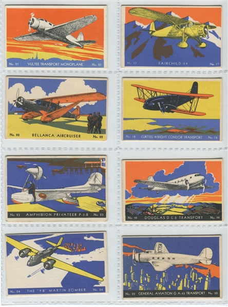 F277-2 Heinz Cereal Complete Airplanes Art Deco Style Set of (25)