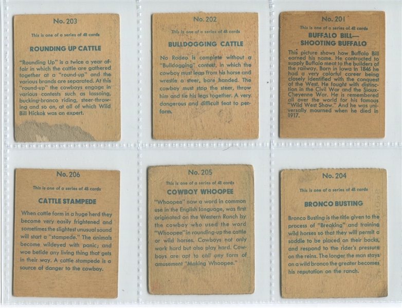 R128-2 Western Strip Cards Complete Set of (48)
