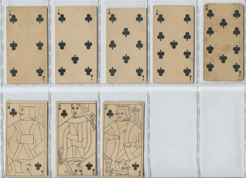 N233 Kinney Tobacco Transparent Playing Cards Near Set of (52) Cards