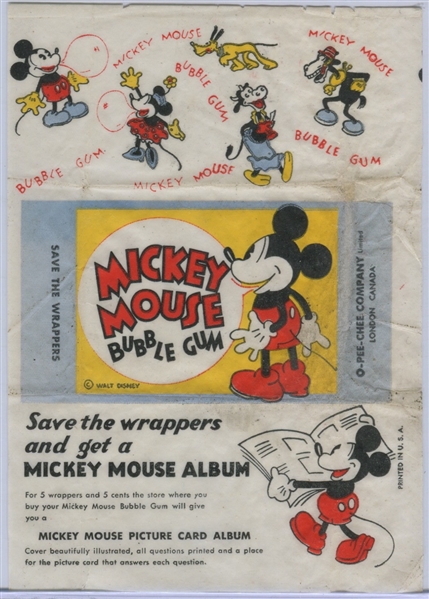 V303 O-Pee-Chee Mickey Mouse Wrapper