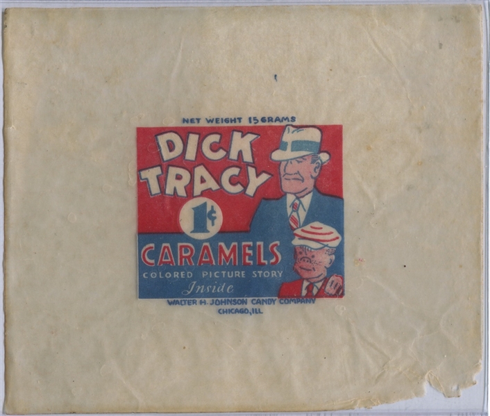 R41 Walter Johnson Candy Dick Tracy Wrapper
