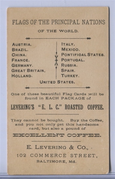 K137 Levering Coffee National Flags Type Card - United States