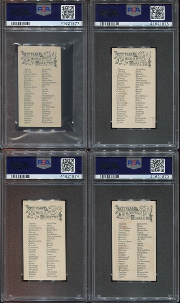 N6 Allen & Ginter City Flags Lot of (11) PSA-Graded