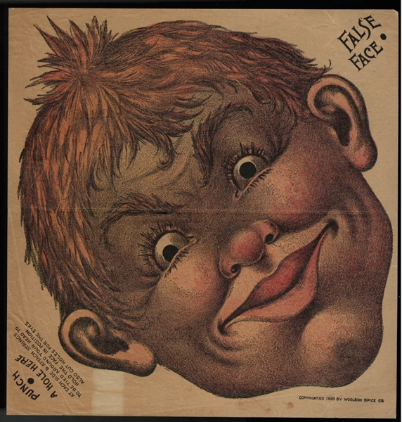 1895 Woolson Spice Co. Funny Mask False Face