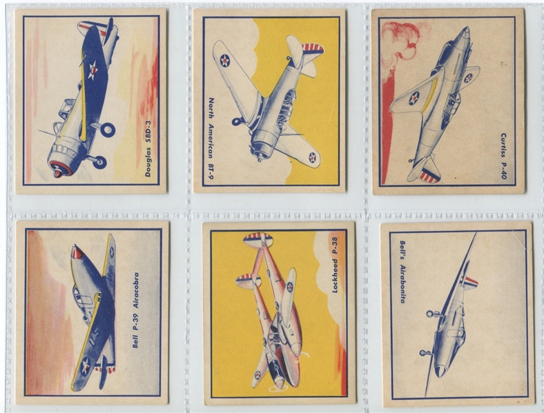 R47 Shelby Gum Fighting Planes Complete set of (24) Cards
