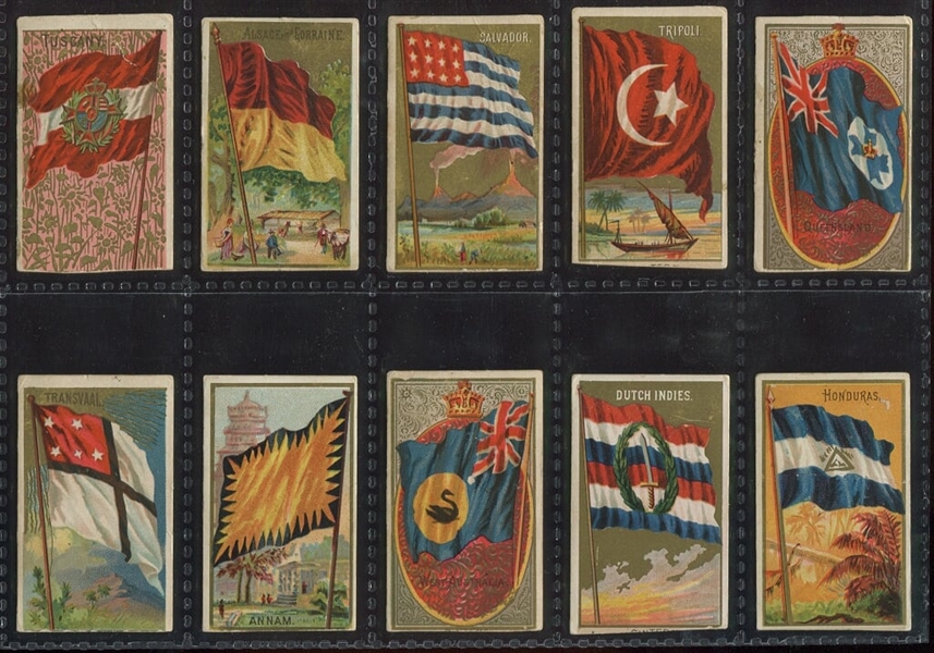 Mixed lot of (67) Allen & Ginter Flags - N6, N10 and N17