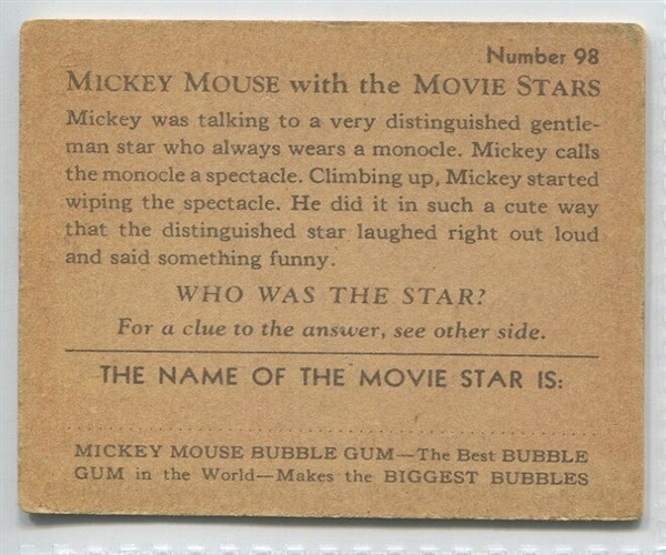 R90 Mickey Mouse and the Movie Stars #98 - George Arliss