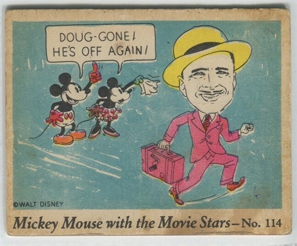 R90 Mickey Mouse and the Movie Stars #114 - Douglas Fairbanks