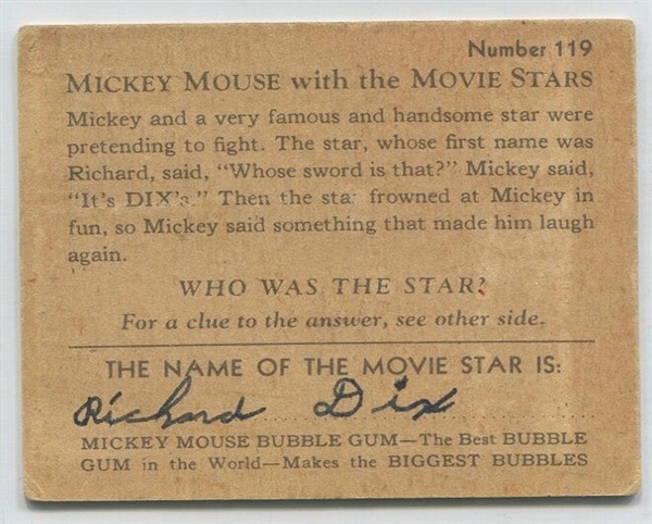 R90 Mickey Mouse and the Movie Stars #119 - Richard Dix