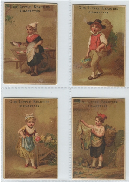 H230 Allen & Ginter Our Little Beauties Children Trade Card lot of (18) Cards