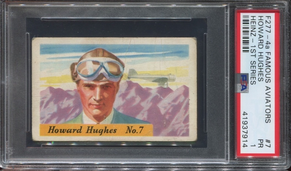 1937 F277-4 Heinz Cereal Aviators #7 Howard Hughes PSA1