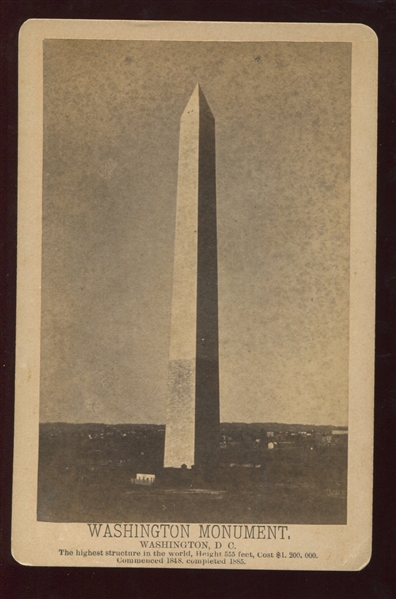 Pair of Washington Monument cabinet cards - Washington, DC