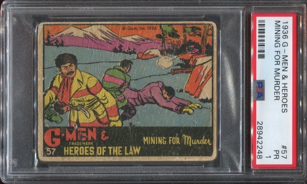 R60 Gum Inc G-Men and Heroes of the Law #57 PSA1 PR