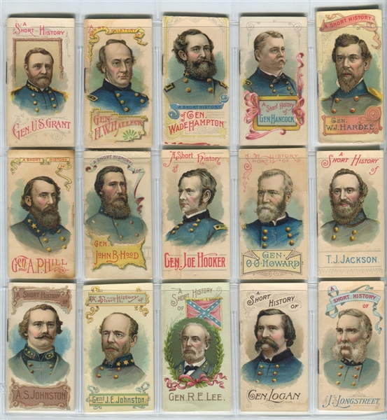 N78 Duke Tobacco Generals of the Civil War Booklet complete set of (50)