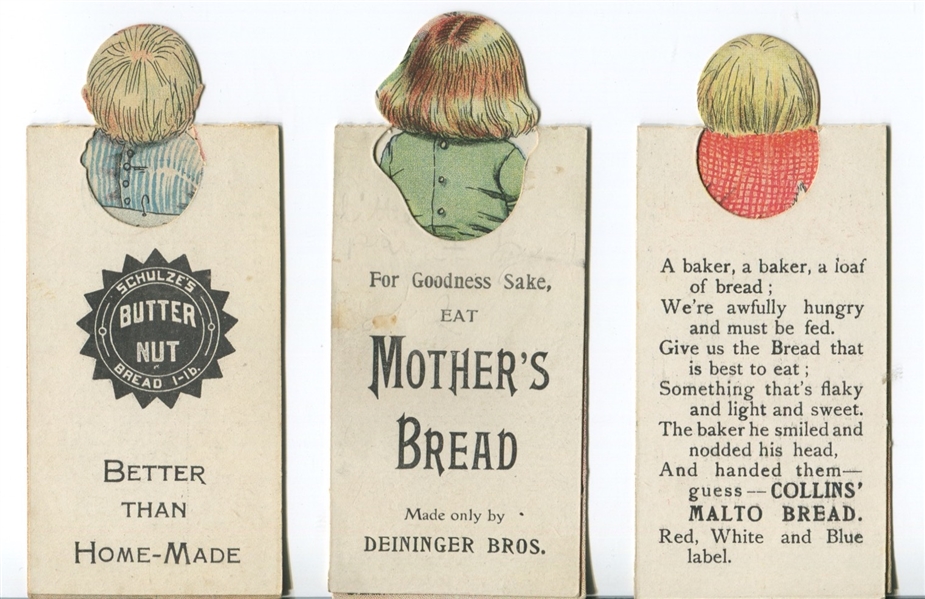 Lot of (3) Different Bread Company Metamorphic Paper Dolls