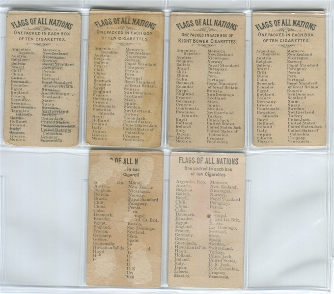 N9 Allen & Ginter Flags lot of (21) Cards