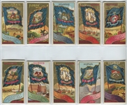 N11 Allen & Ginter State Flags lot of (10) Cards