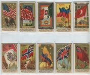 N9 Allen & Ginter Flags of Nations Lot of (10) Cards