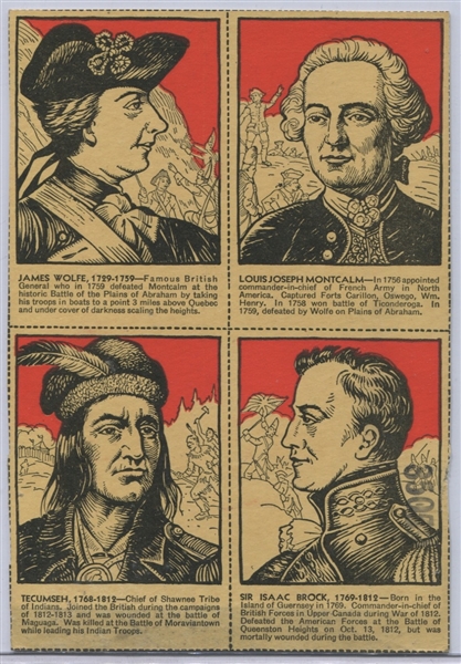 1930's Canadian Post Panel of (4) Cards