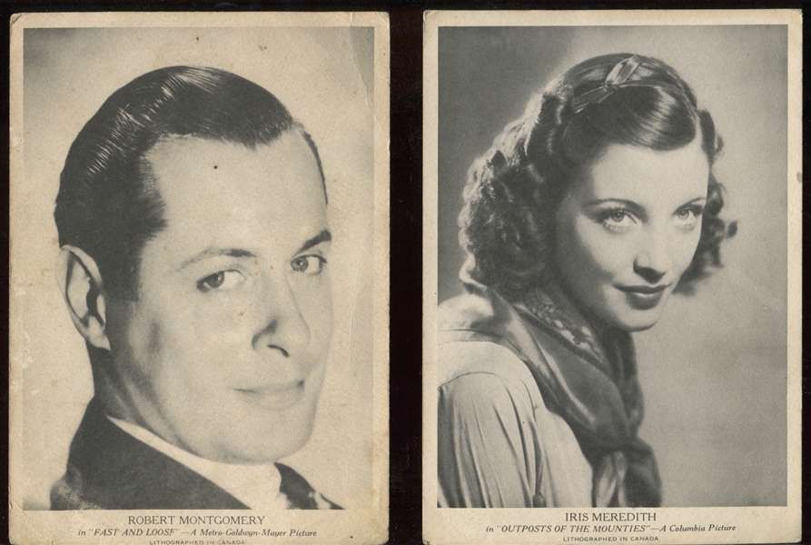 1940 O-Pee-Chee Movie Stars - Litho Canada - Lot of (31) Cards