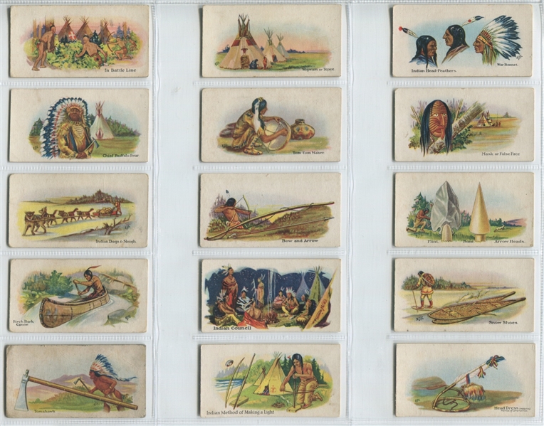 V101 Willard's Indian Series lot of (19) Cards