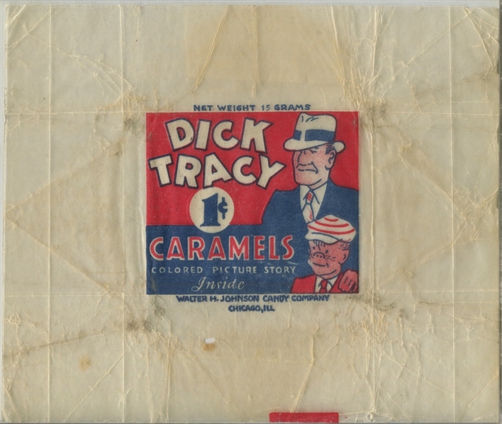 R41 Walter Johnson Candy Company Dick Tracy Original Wax Pack Wrapper