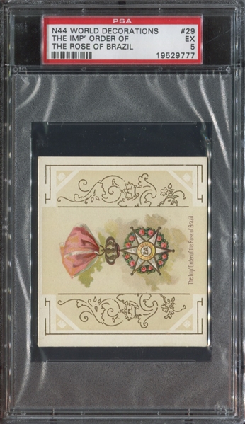 N44 Allen & Ginter World Decorations Lot of (3) PSA5-Graded Cards