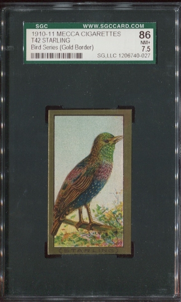 T42 Bird Series SGC86 NM+ 7.5 Graded Card - Starling