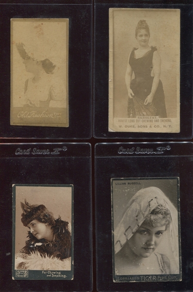 Mixed Lot of (11) Oversized N Actress Cards with Lillian Russell
