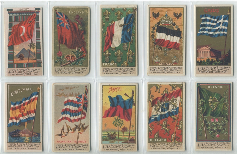 N9 Allen & Ginter Flags of All Nations First Series set of (48) Cards