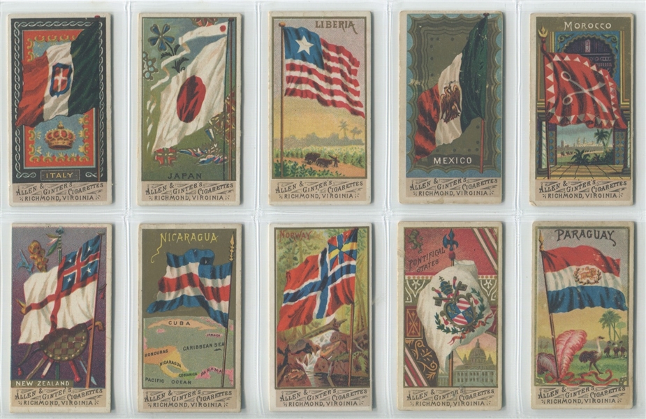 N9 Allen & Ginter Flags of All Nations First Series set of (48) Cards