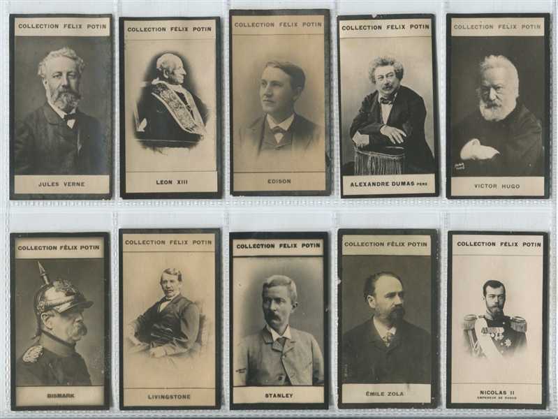 1908-1922 Felix Potin (France) Lot of (360) Cards with Thomas Edison and Cyclists