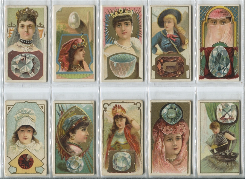N218 Kinney Tobacco Famous Gems Complete set of (25) Cards