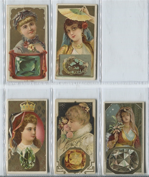 N218 Kinney Tobacco Famous Gems Complete set of (25) Cards