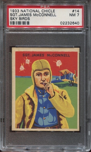 R136 National Chicle Sky Birds #14 Sgt. James McConnell PSA7 NM