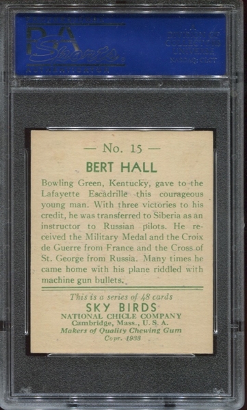 R136 National Chicle Sky Birds #15 Bert Hall PSA7 NM