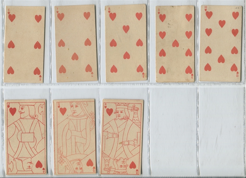 N233 Kinney Tobacco Transparent Playing Cards Near Set of (52) Cards