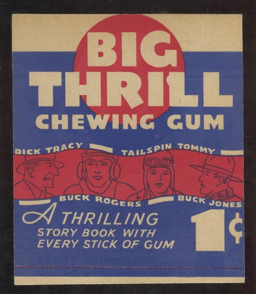 R24 Goudey Gum Big Thrill Booklets Header Card for Gum Box