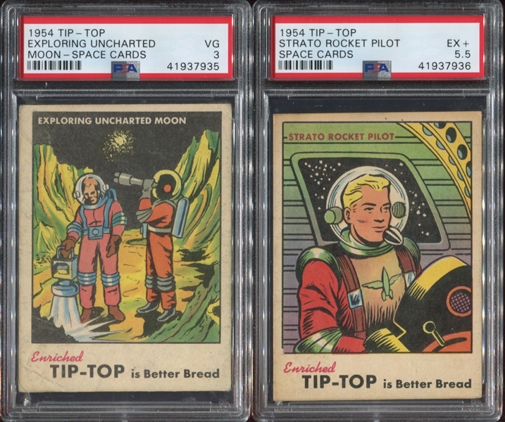 D94-4 Tip-Top Bread Space Cards Lot of (2) PSA-Graded Cards