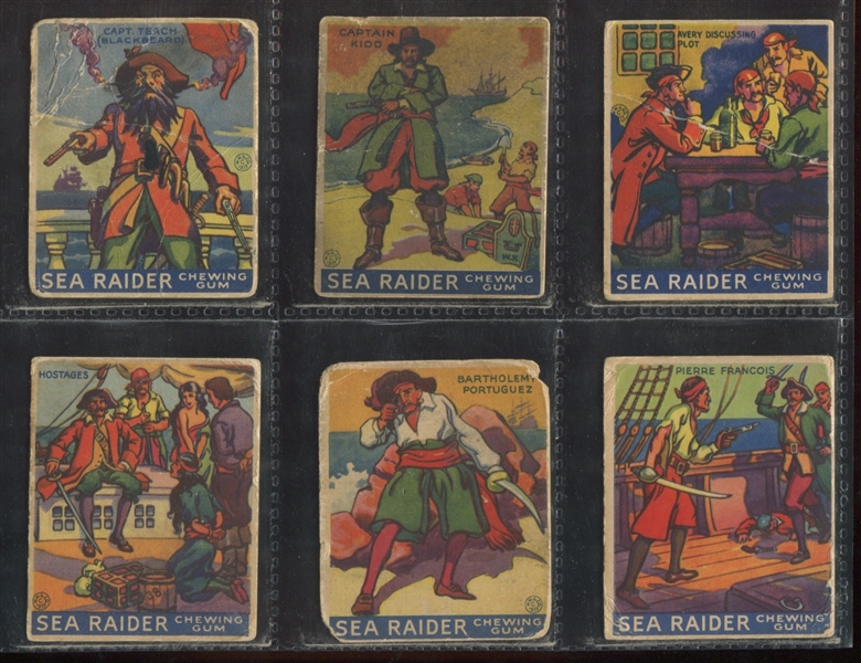R124 World Wide Gum Sea Raiders Lot of (16) Cards