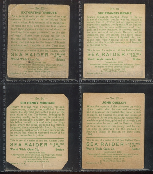 R124 World Wide Gum Sea Raiders Lot of (16) Cards