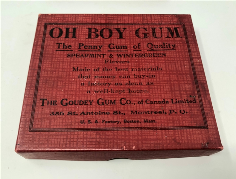 Goudey Gum of Canada Ltd Oh Boy Gum Candy Box - Salesman Sample?