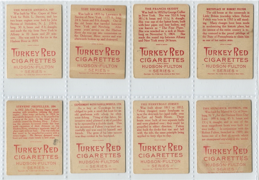 T72 Turkey Red Tobacco Hudson-Fulton Complete Set of (25) Cards