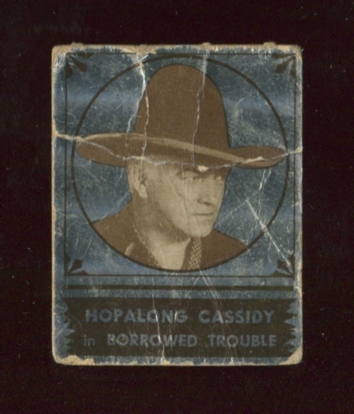 1950 Topps Hopalong Cassidy FOIL Card - Borrowed Trouble