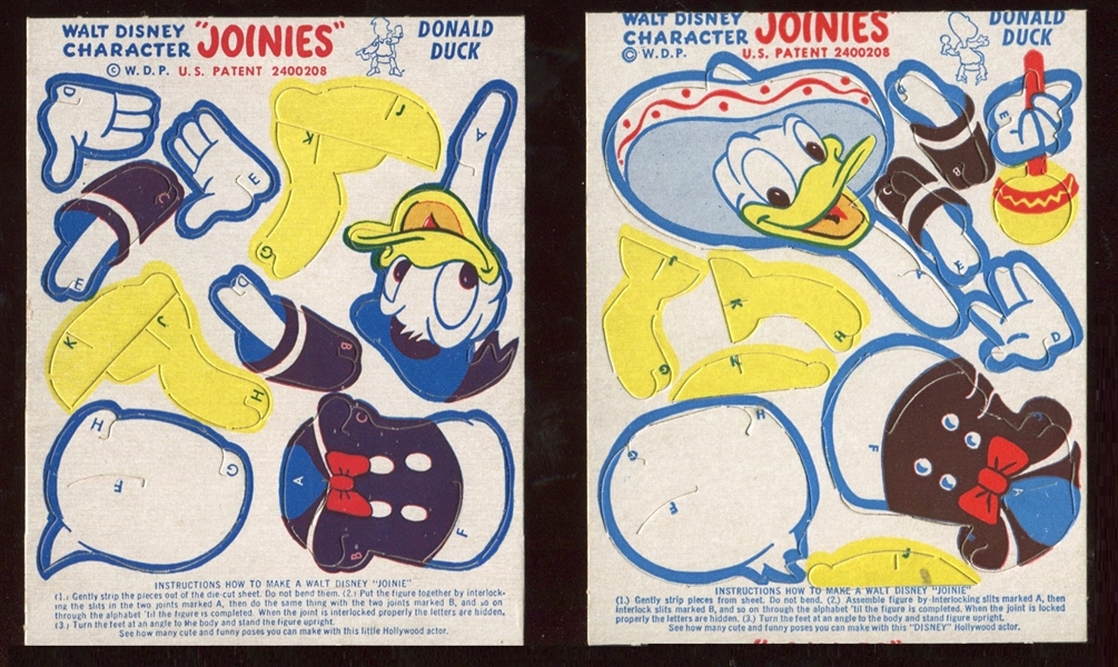 F273-13 Kellogg's Cereal Joinies Lot of (2) with Donald Duck (1949)
