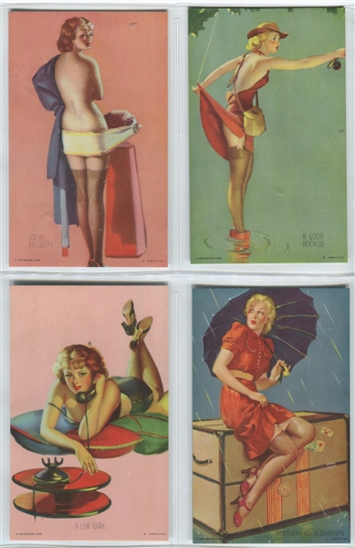 W424 Mutoscope Glamour Girls Complete High Grade Set of (32) Cards