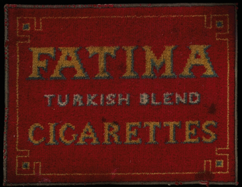 Interesting Fatima Cigarettes Minature Rug or Counter Advertising