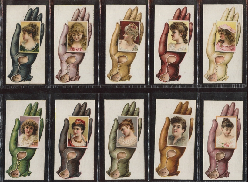 N-UNC Allen & Ginter Beauties in Gloves Set of (25) Cards